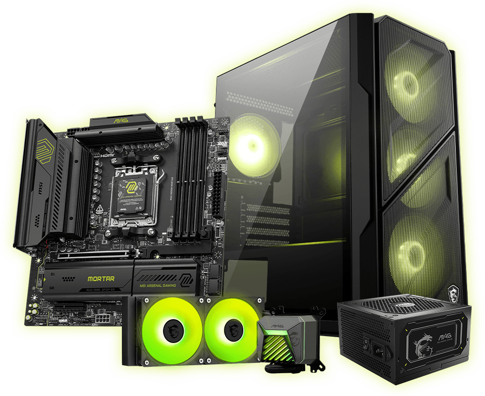 msi MAG FORGE M110R AIRFLOW with msi Componets