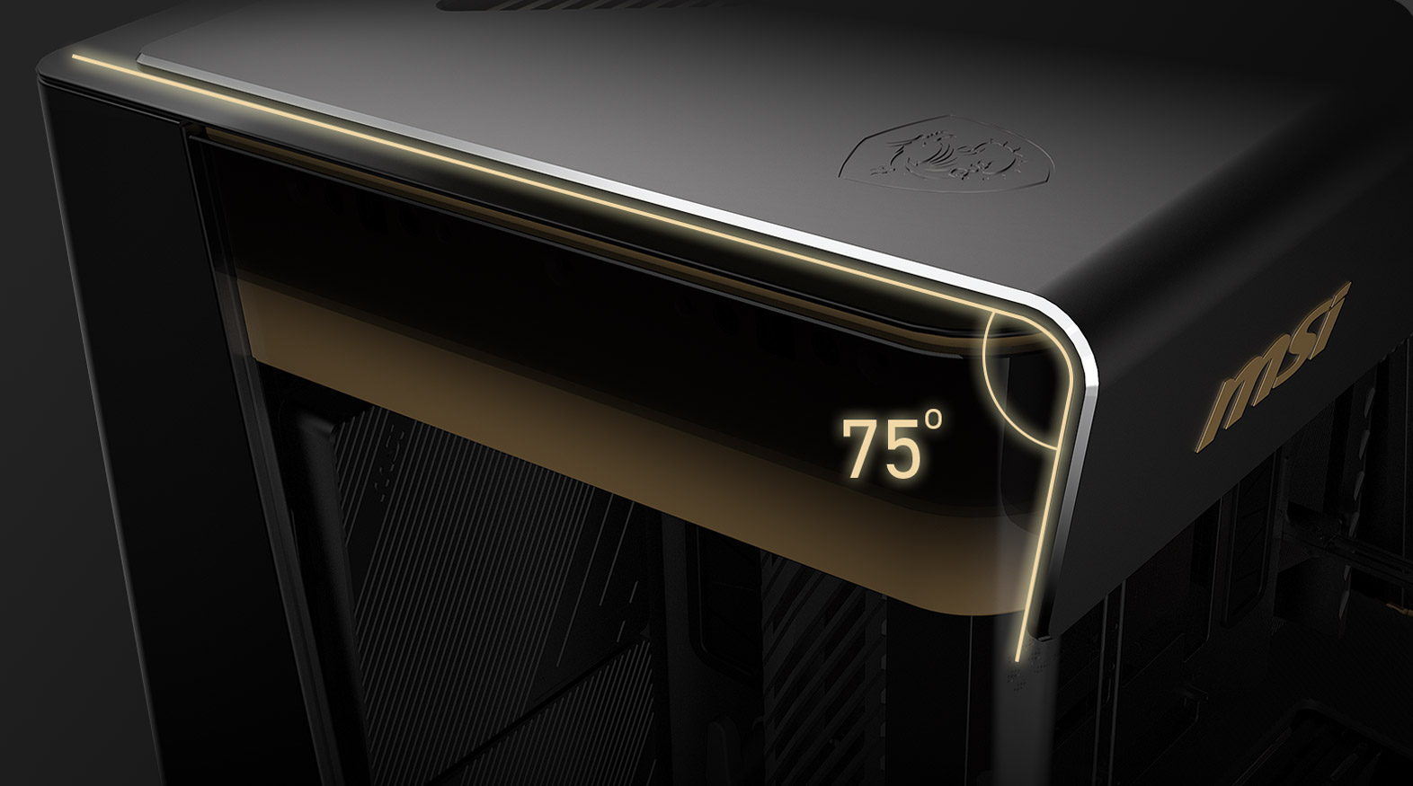 MSI MEG Maestro 900R 75-degree angle design showcase