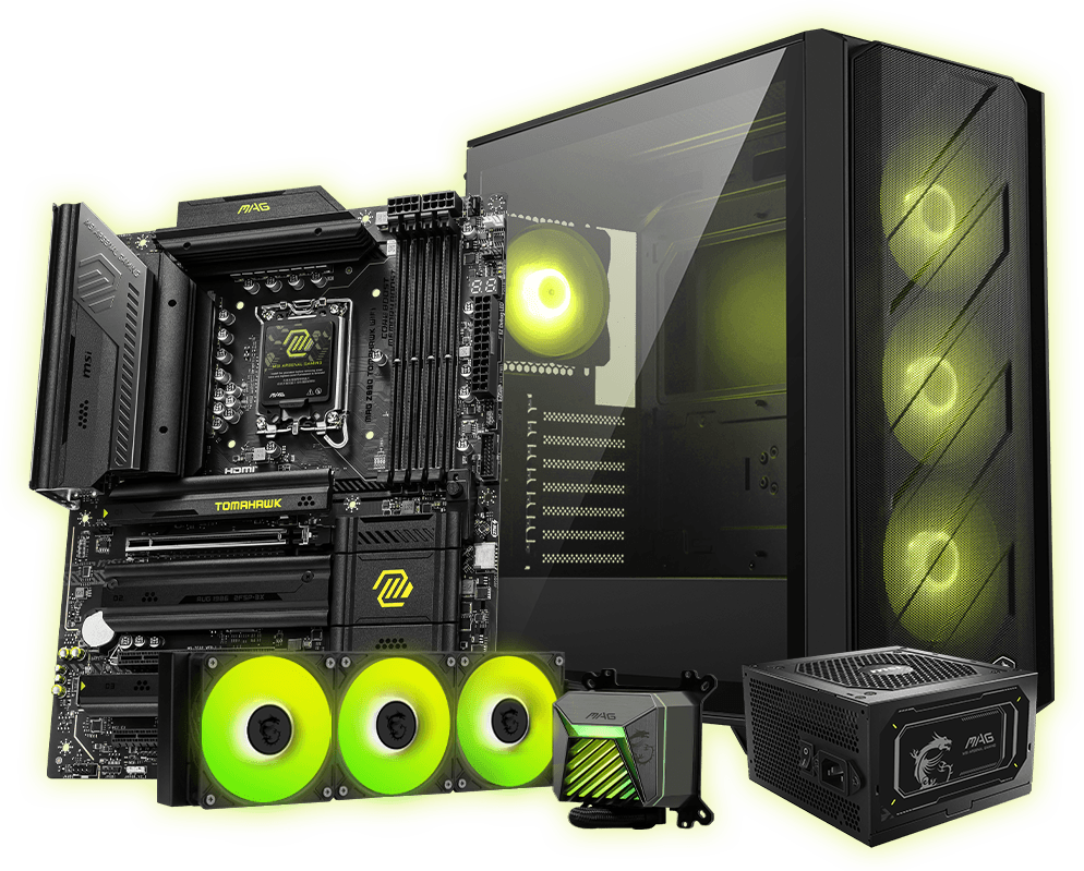 msi MAG FORGE 330R AIRFLOW with msi Componets