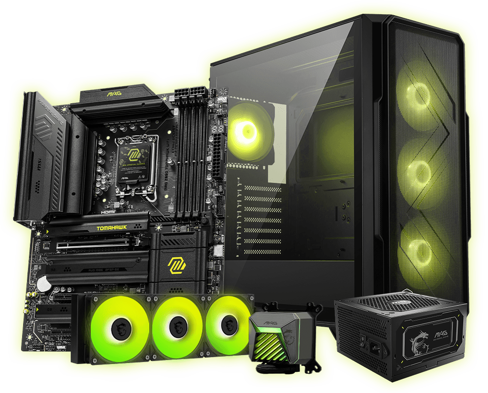 msi MAG FORGE 340R AIRFLOW with msi Componets