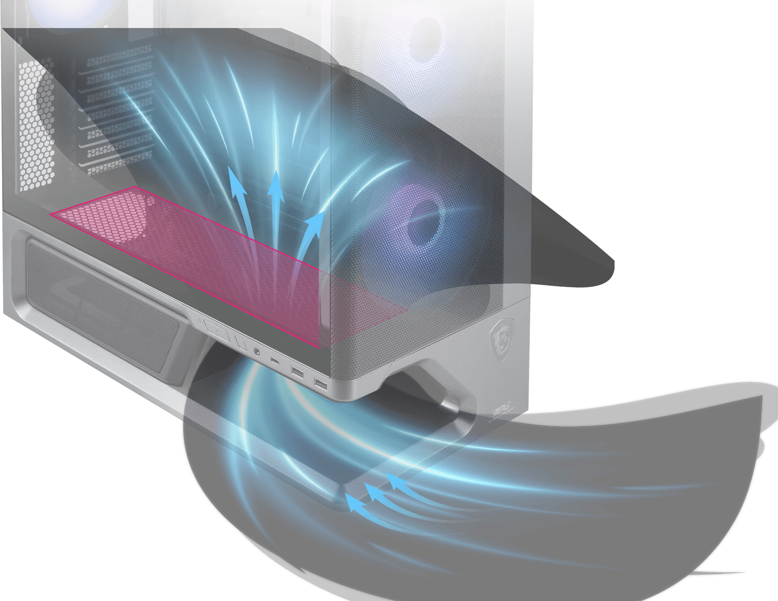 MPG VIXTA 300R AIRFLOW PZ / W - Floating Base Design