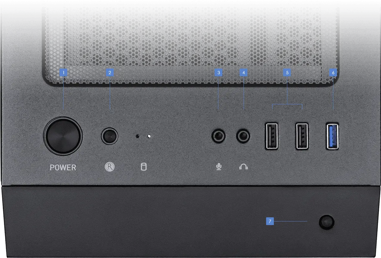 機殼頂部的前置I/O面板