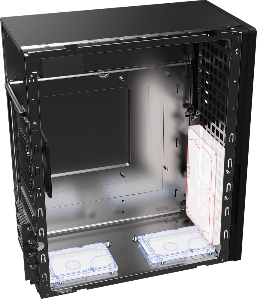 1 x 3.5 HDD + 2 x 2.5 HDD/SSD