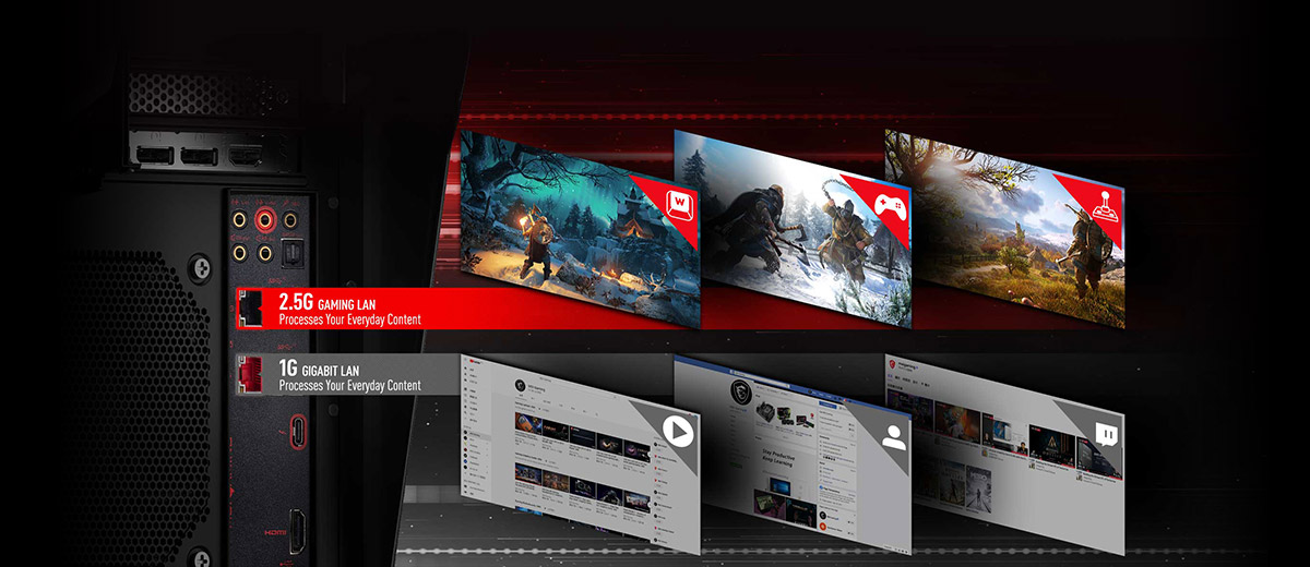 ULTRA-HIGH-SPEED, NO DELAY 2.5G+1G NETWORK