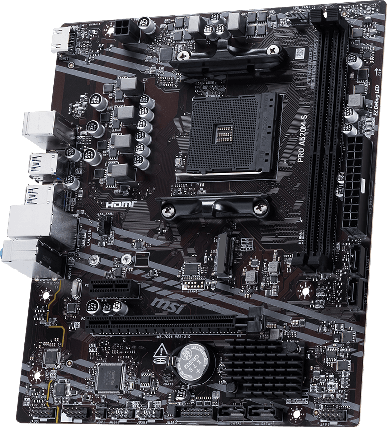 MSI PRO A520M-S AMD AM4 DDR4 HDMI mATX Motherboard