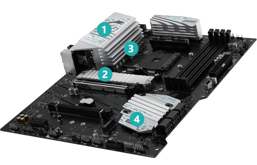 B550 GAMING WIFI cooling overview