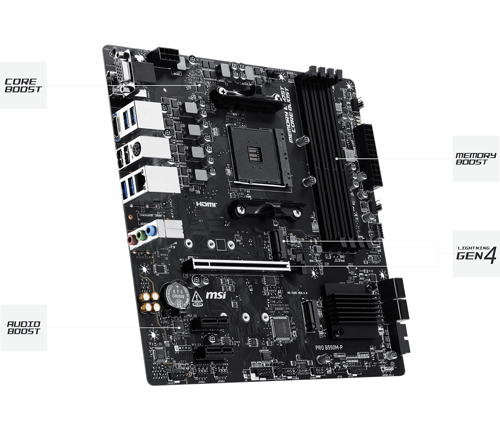 msi pro B550M-p Hero 