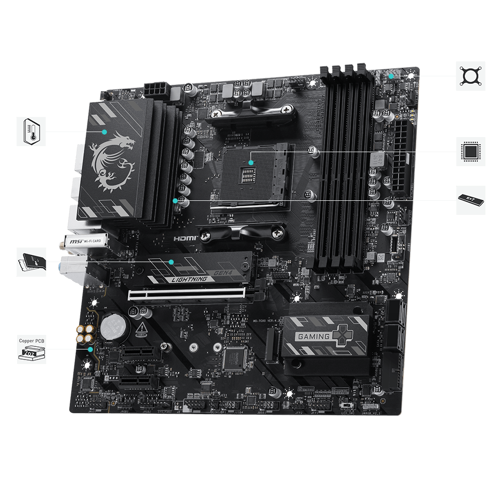 B550M GAMING PLUS WIFI6E | Gaming Motherboards｜MSI