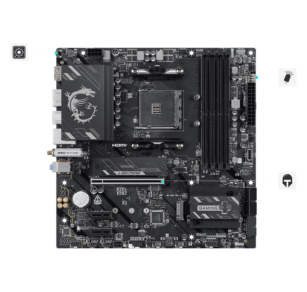 B550M GAMING PLUS WIFI6E | Gaming Motherboards｜MSI