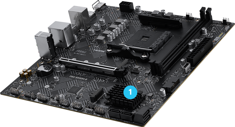 msi PRO B550M-B cooling overview