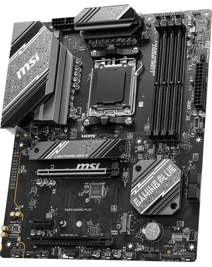 MSI B650 GAMING PLUS, ATX - AMD Ryzen 7000 - 12+2 Phases, DDR5