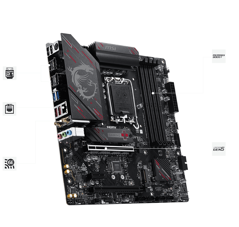 B760M GAMING PLUS WIFI GEN5 II - Intel 14th/13th/12th Gen -12