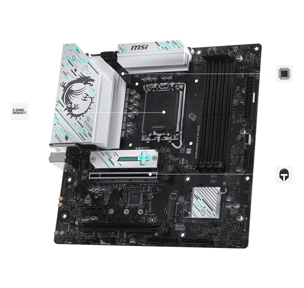 MSI B760M GAMING PLUS WIFI GEN5 - Intel 14th/13th/12th Gen -12