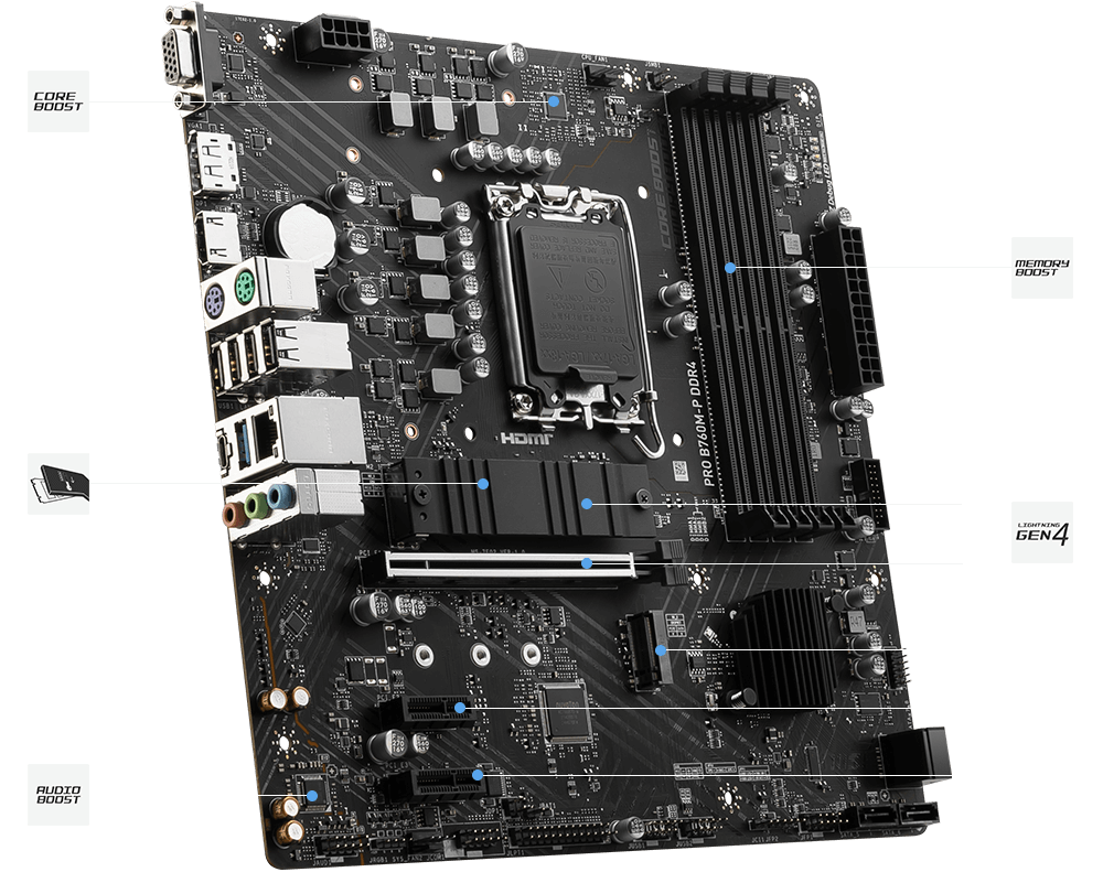 Mainboard MSI PRO B760M P DDR4