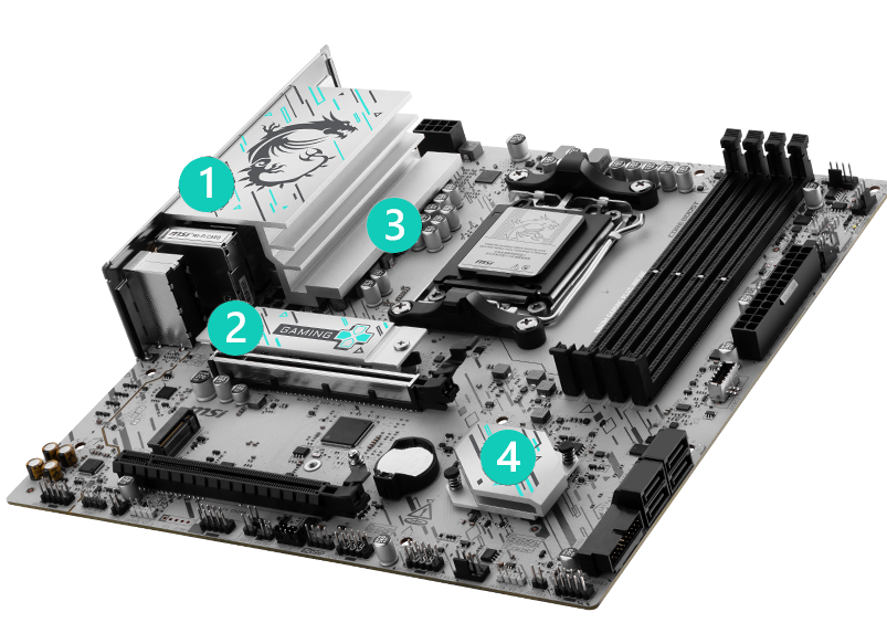 B840m gaming wifi6e cooling overview