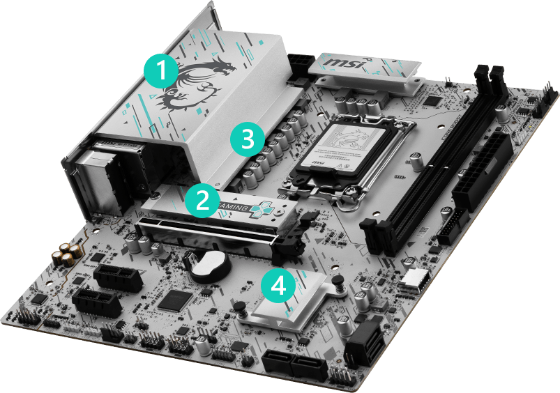 B840m gaming wifi6e cooling overview