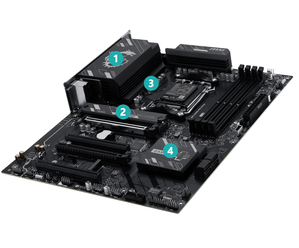 加大散熱片與 M.2 Shield Frozr