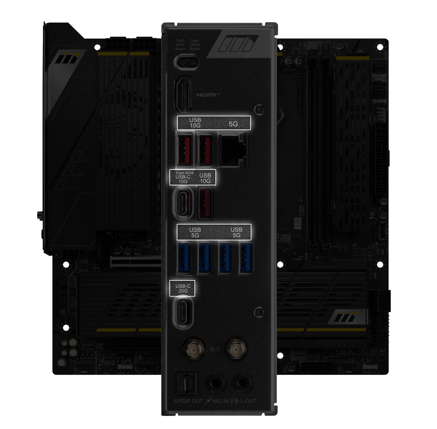 back io USB port