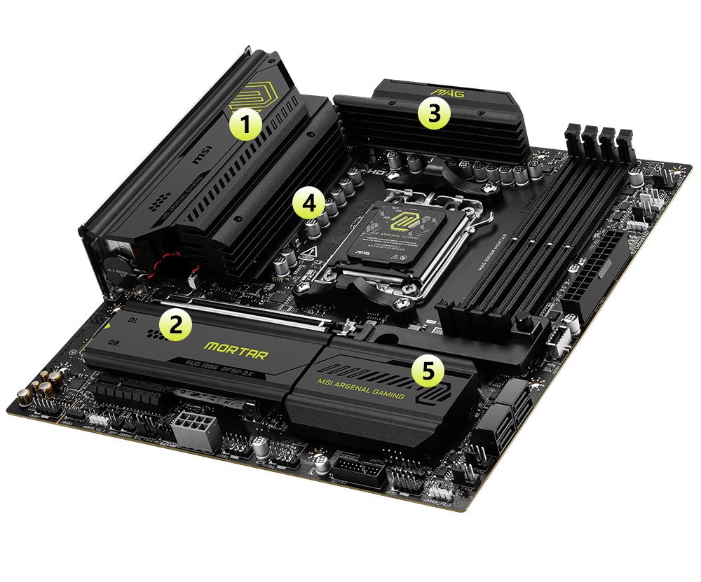 B850 Tomahawak MAX cooling overview mobile