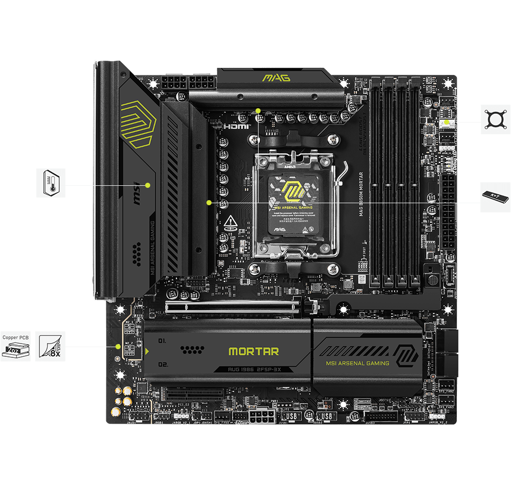 MSI MAG B850M MORTAR hero Thermal