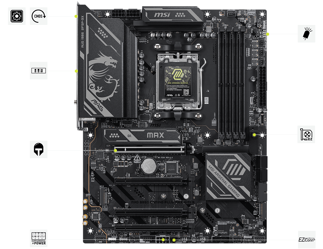MAG B850 GAMING PLUS MAX WIFI S