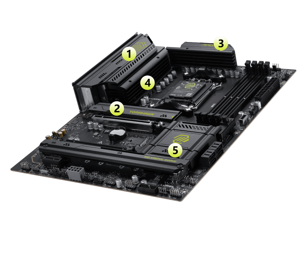 MAG B850 TOMAHAWK WIFI cooling overview mobile