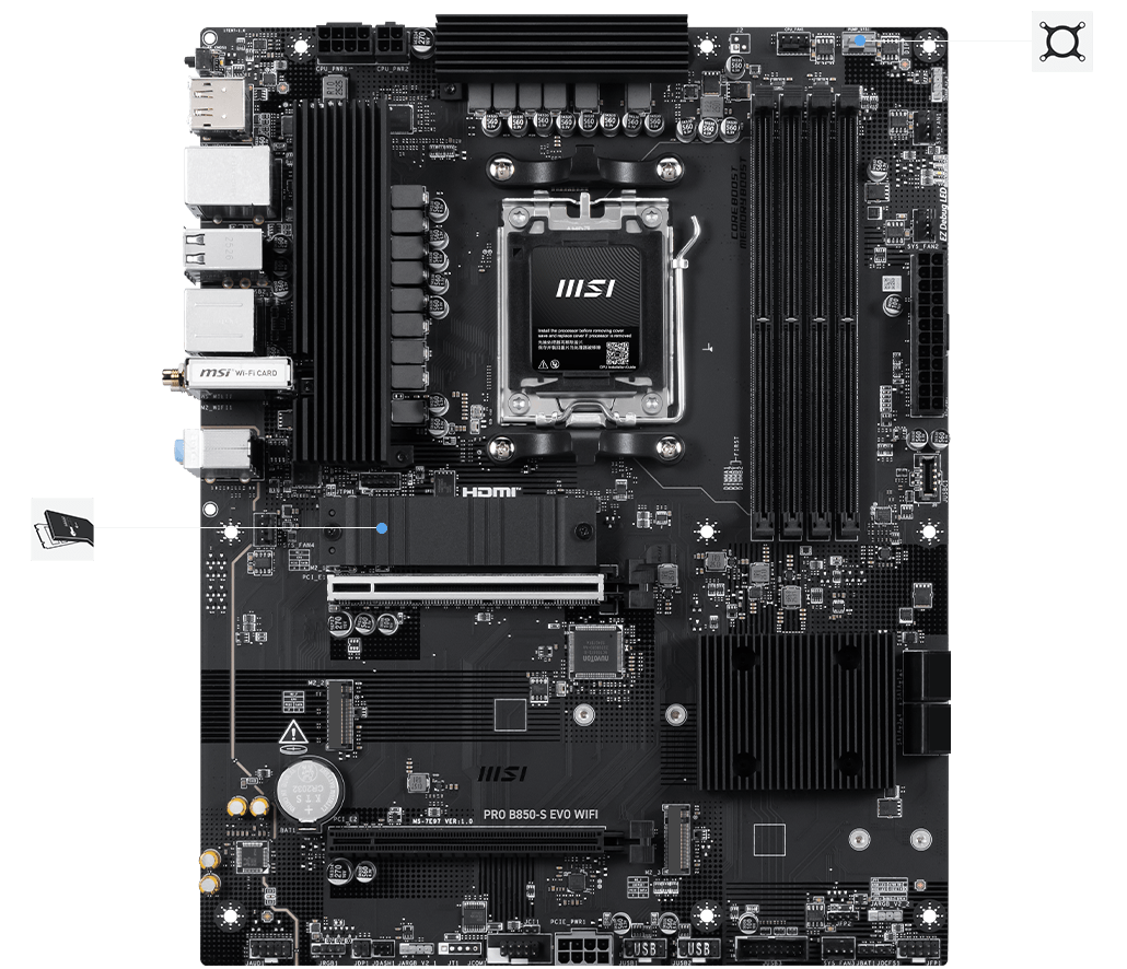 msi PRO B850-S EVO WIFI hero
