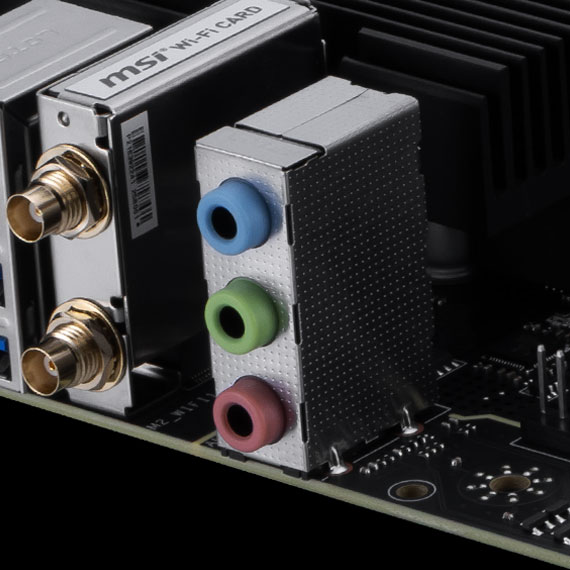 Msi B850-s WIFI6E audio high quality audio jacks