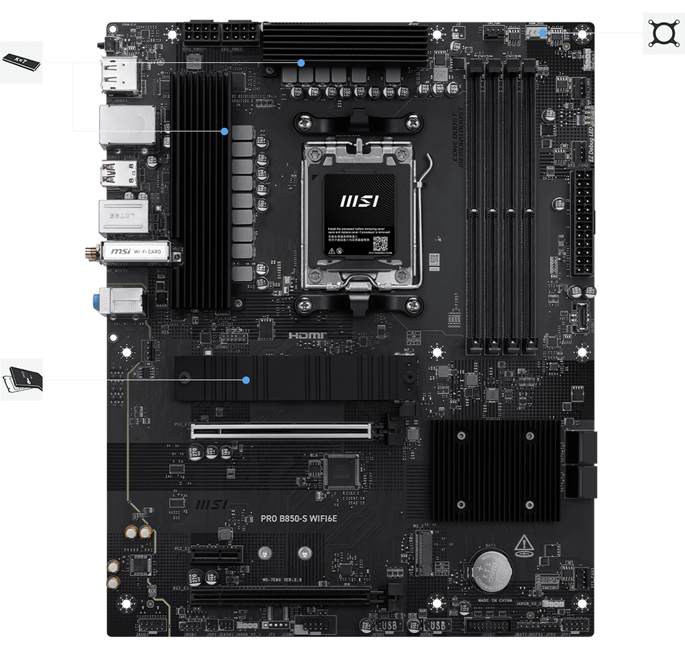 PRO B850-S | PRO Series Motherboards｜Best Motherboard for