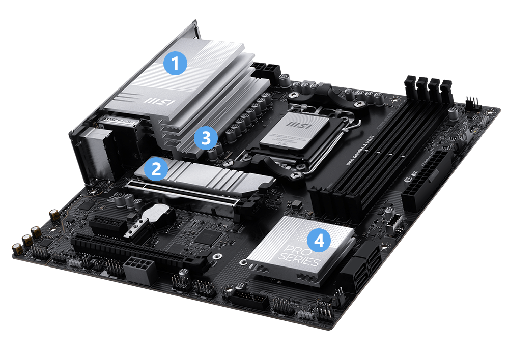 msi PRO B850M-A WIFI cooling overview