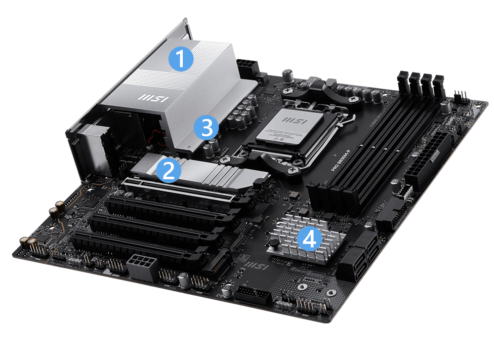 msi PRO B850M-P cooling overview