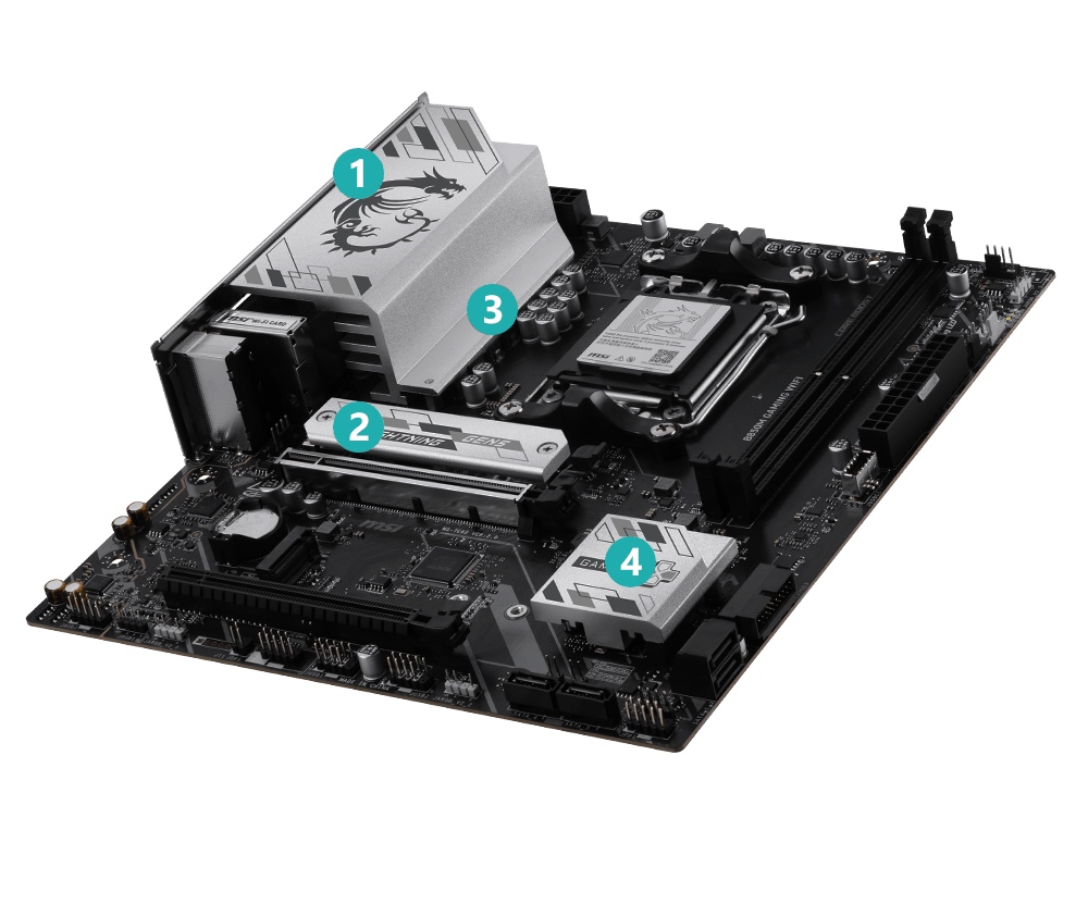 B850M GAMING PLUS WIFI cooling overview