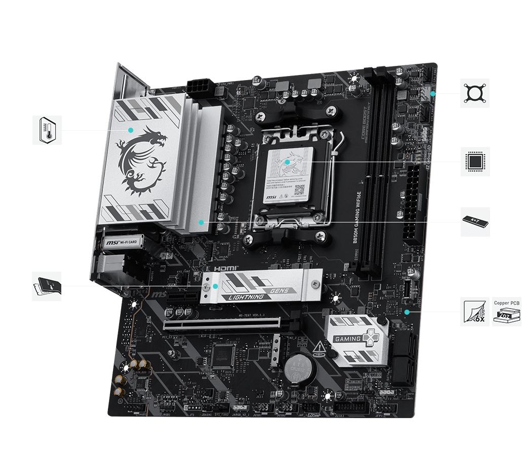 msi B850M GAMING WIFI6E