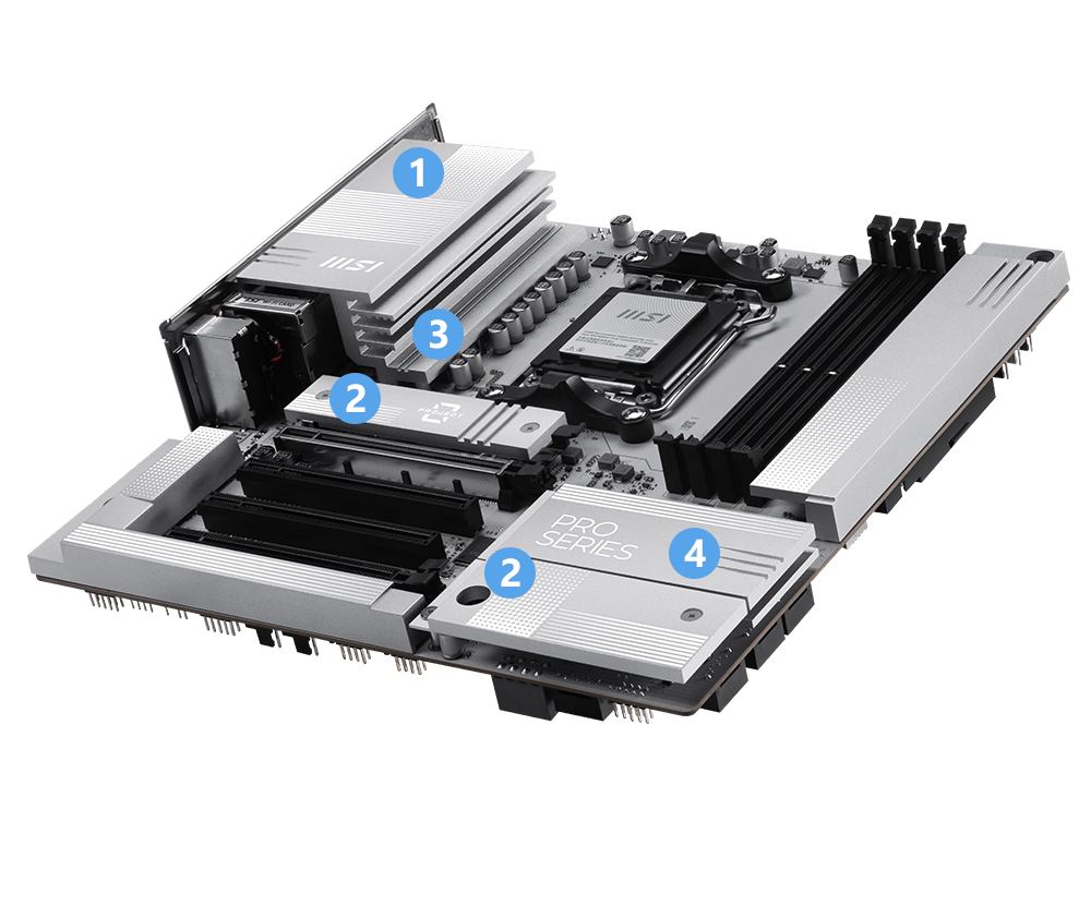 msi PRO B850M-A WIFI PZ cooling overview