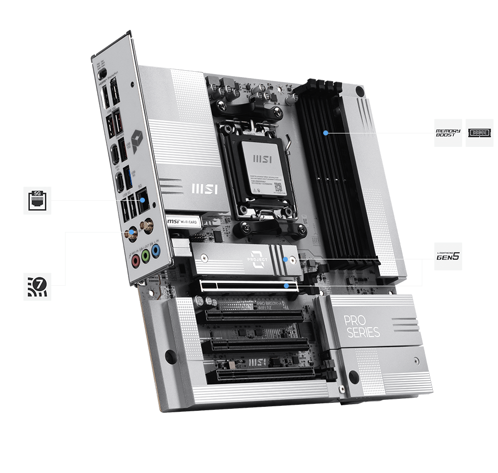Msi Pro B850-p Wifi High speed features