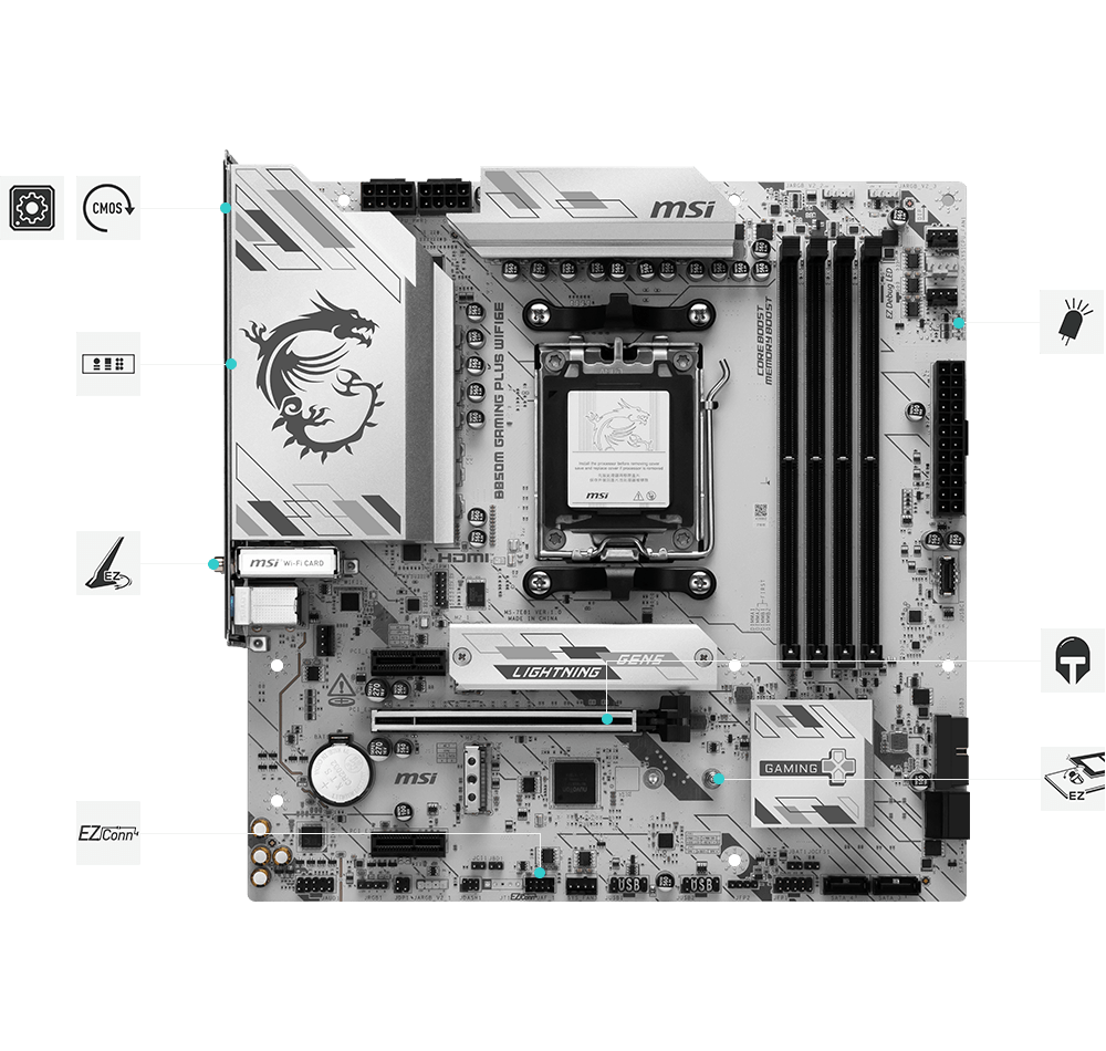 マザーボード B850M GAMING PLUS WIFI B850 GAMING PLUS WIFI | Gaming Motherboards｜Best