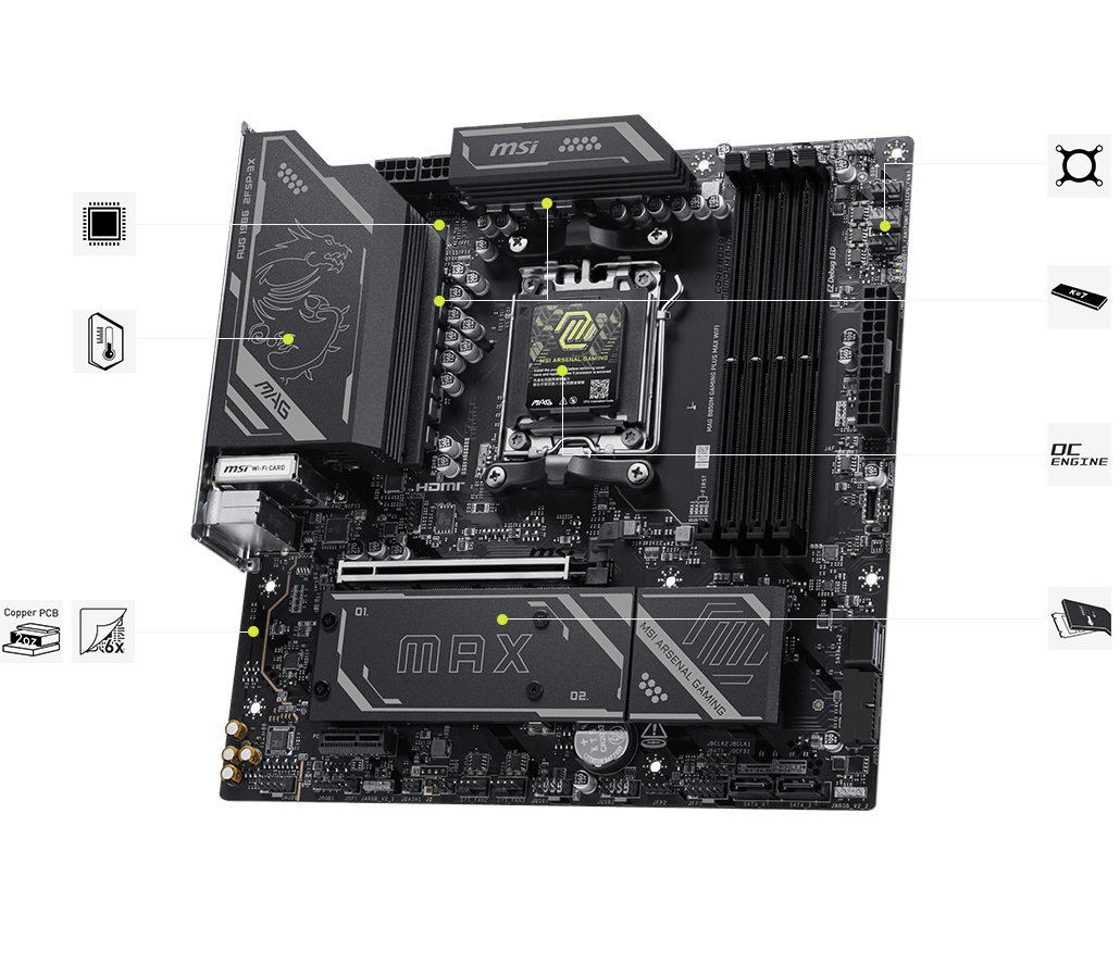 MAG B850M GAMING PLUS MAX WIFI