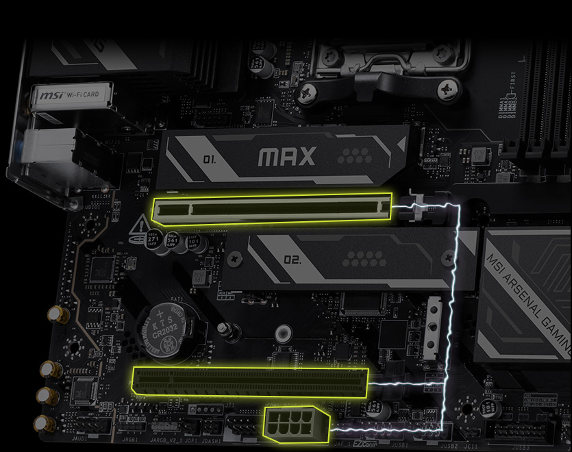 MAG B850M GAMING PRO MAX WIFI PCIe supplimental power