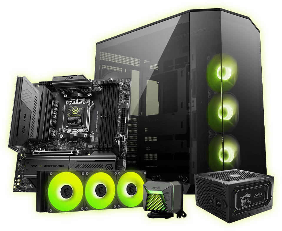 msi MAG B850M MORTAR MAX WIFI (Rev 2) with msi Componets