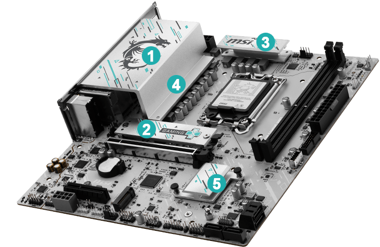 B860M GAMING WIFI cooling overview 