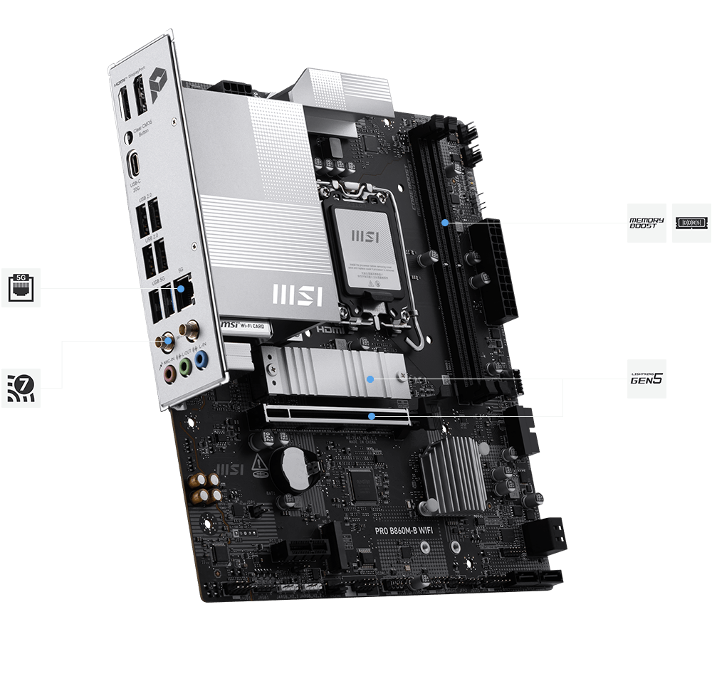 Msi Pro B860M-p Wifi High speed features