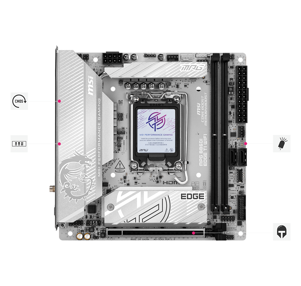 MSI B860I Edge Ti Wifi EZ DIY Features