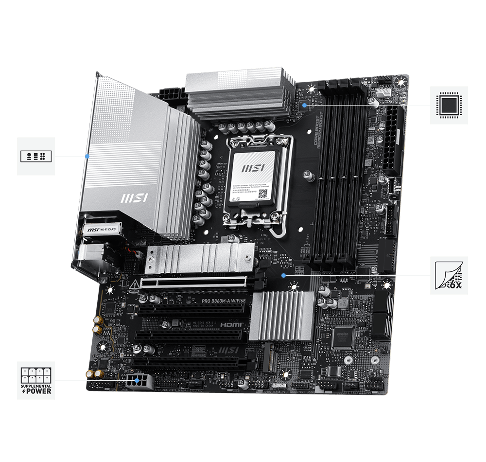 PRO B860M-A WIFI6E - EXCLUSIVE FEATURES