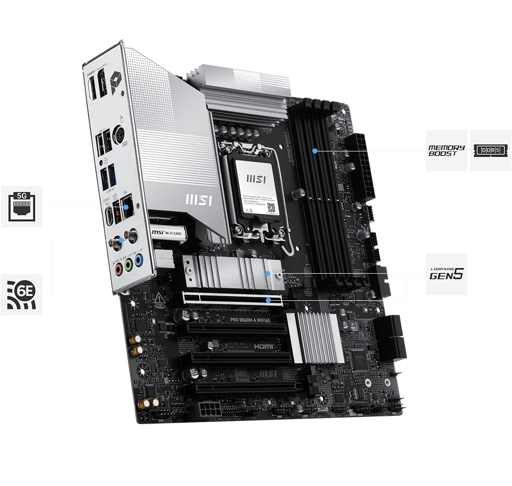 PRO B860M-A WIFI6E High speed features