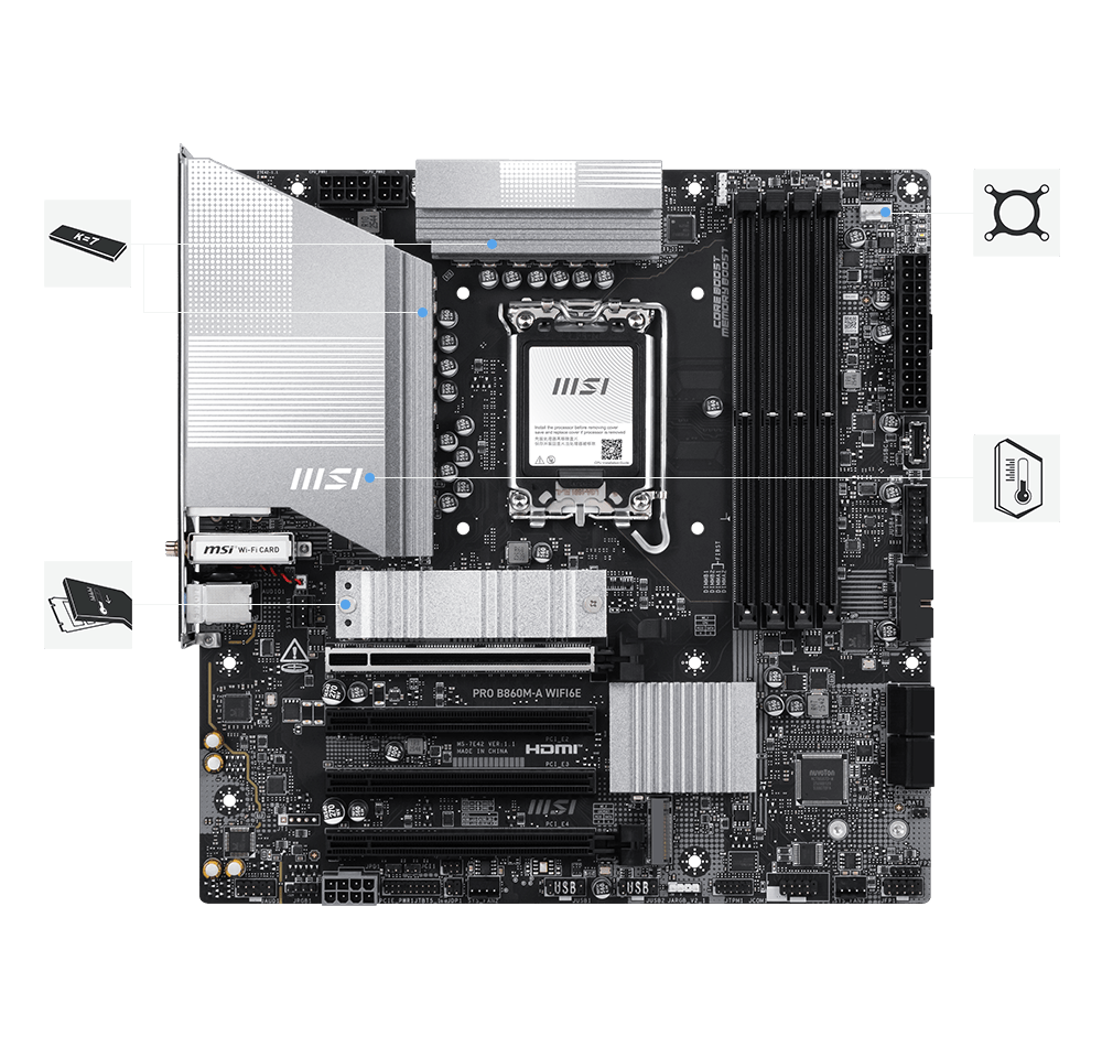 PRO B860M-A WIFI6E stable features