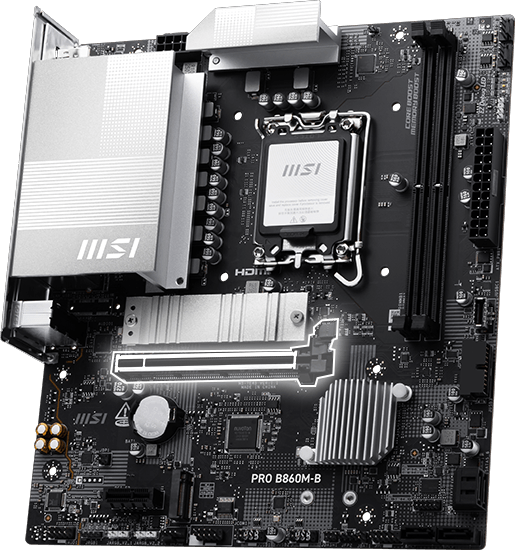 MSI PRO B860M-B lighting gen5 with steel armor