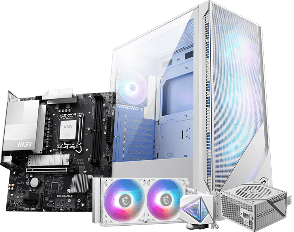 msi Pro B860m with MSI Components