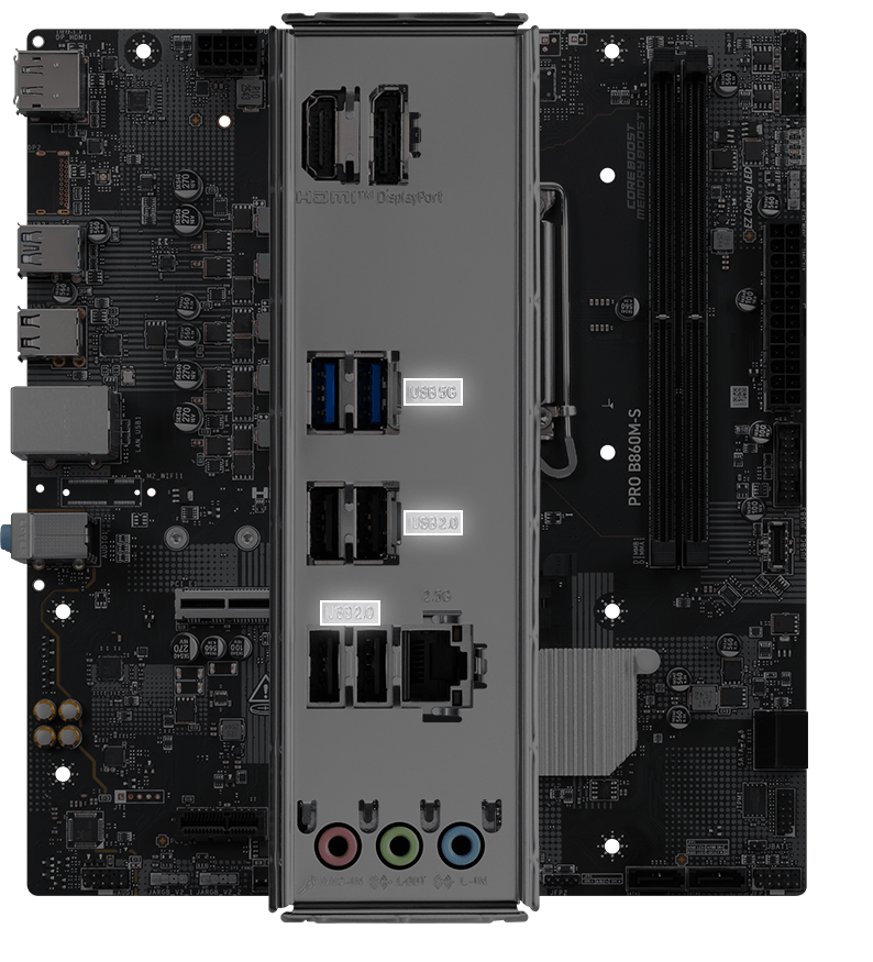 back io USB port