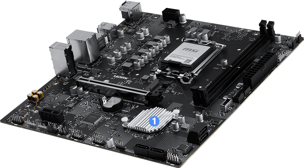 msi PRO H810M-E cooling overview