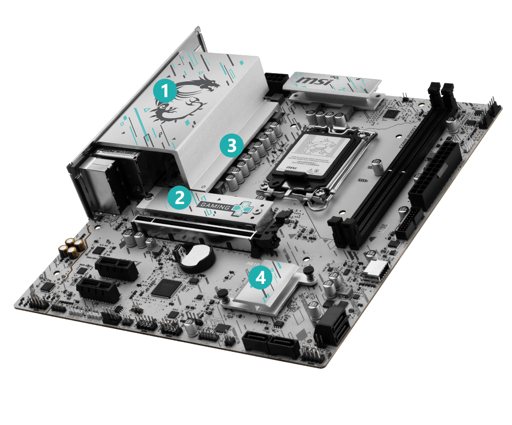 H810M GAMING WIFI6E cooling overview 